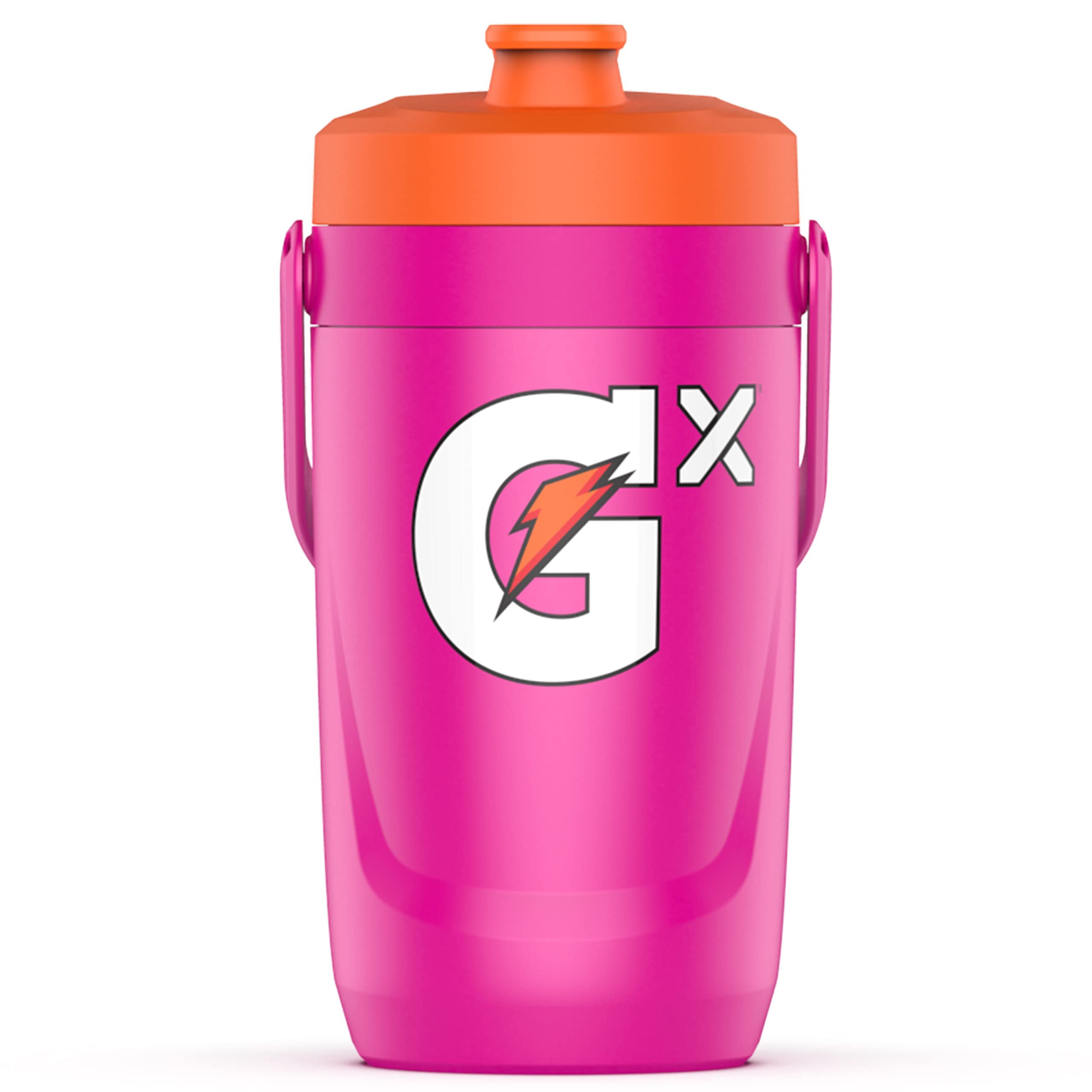 Gatorade jarra Gx frontal rosa que muestra capacidad y diseño, ideal para entrenamientos