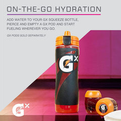 Gatorade Gx válvula High-Flow que permite beber más rápido y fácil