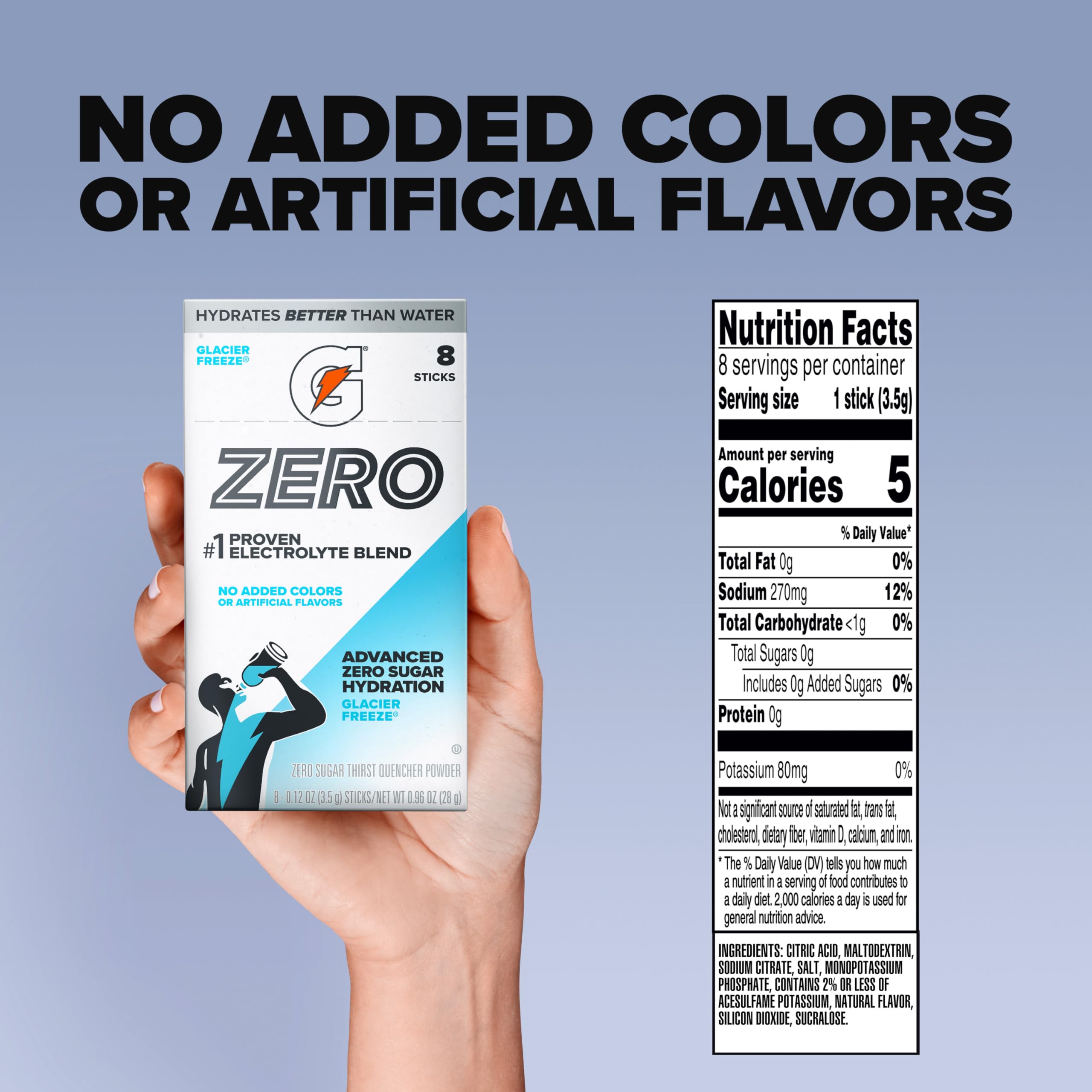 Gatorade sobre individual Glacier Freeze listo para llevar y preparar