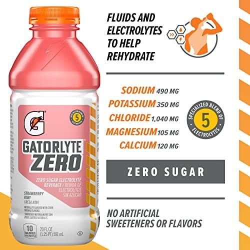 Gatorlyte pack de doce botellas ideal para almacenamiento y uso frecuente