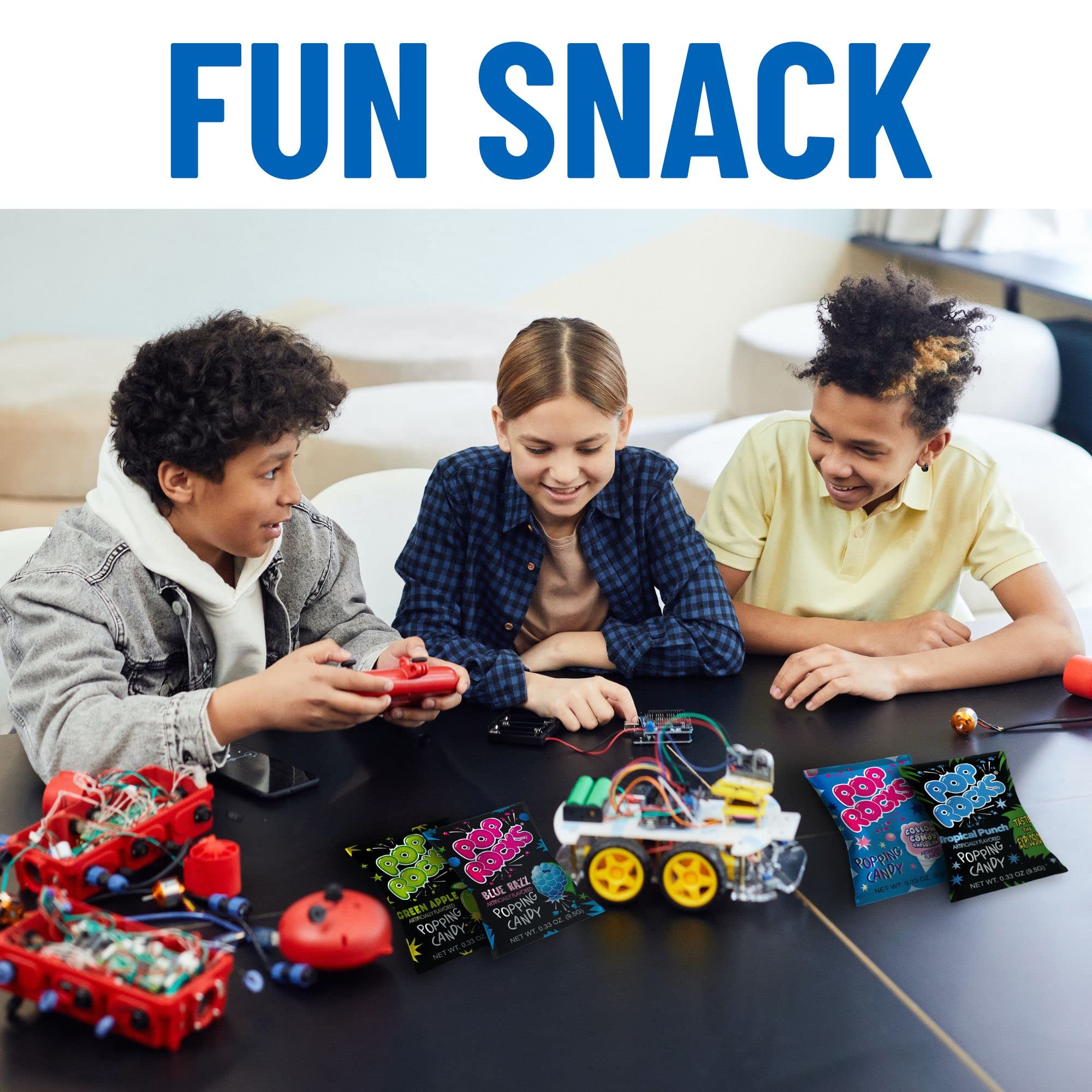 Gaudum Pop Rocks sobre abierto con gránulos efervescentes listos para consumir