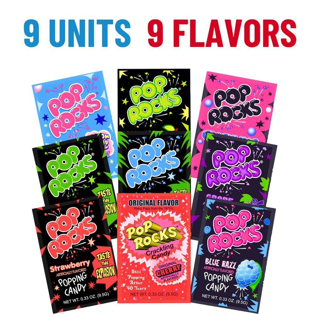 Gaudum Pop Rocks textura en primer plano que destaca el efecto crujiente y divertido