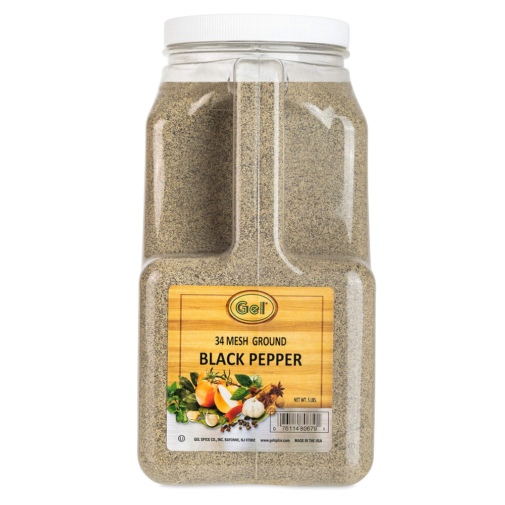 Gel Spice envase 5 lb frontal, tamaño comercial y ahorro