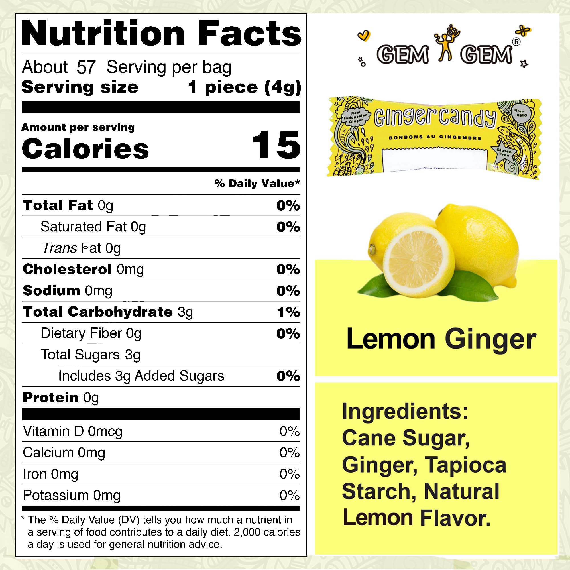 Gem Gem primer plano de caramelo masticable con textura y aspecto atractivo