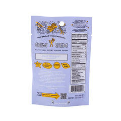 Gem Gem primer plano de la textura del caramelo y su brillo