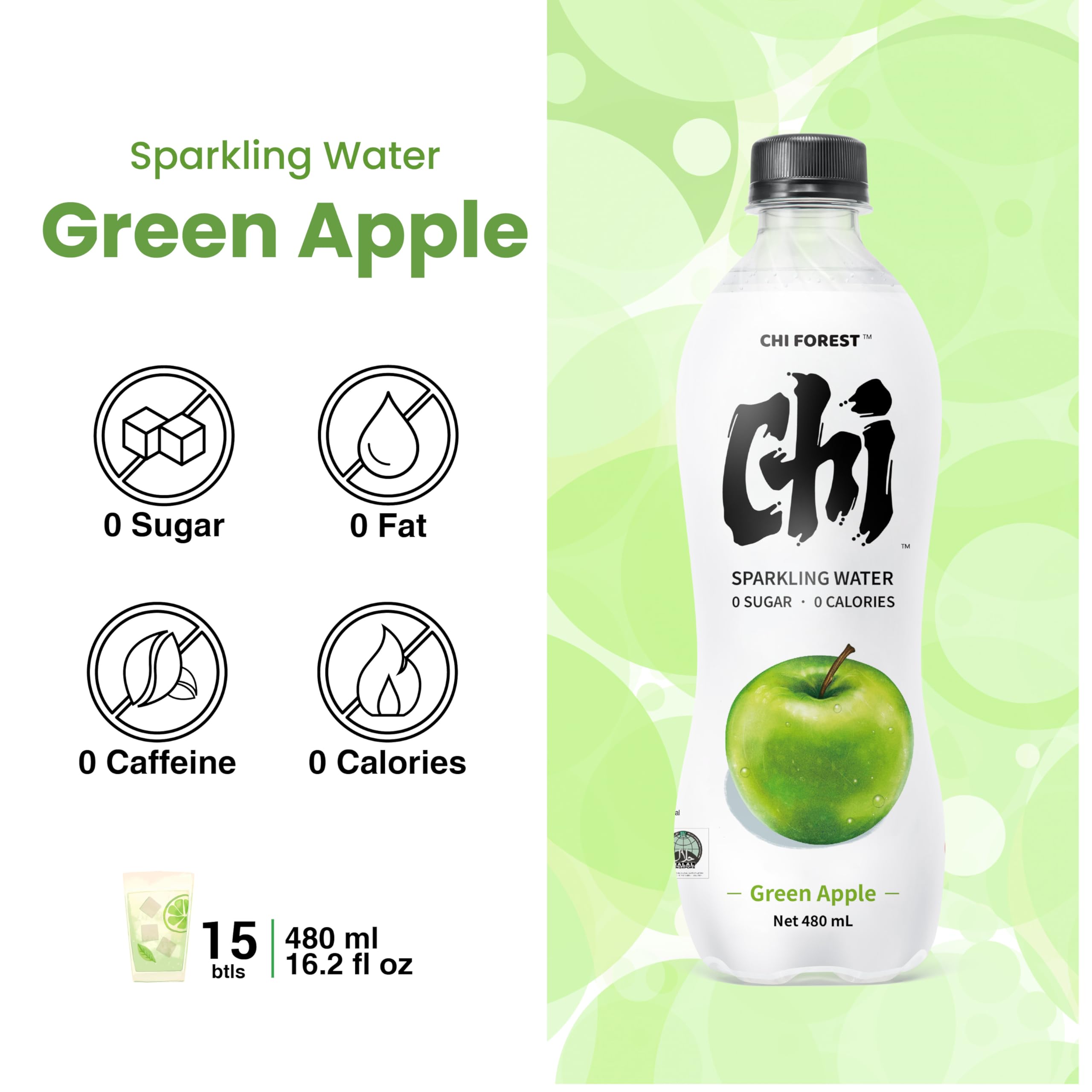 GENKI FOREST etiqueta nutricional legible, confirma cero azúcares