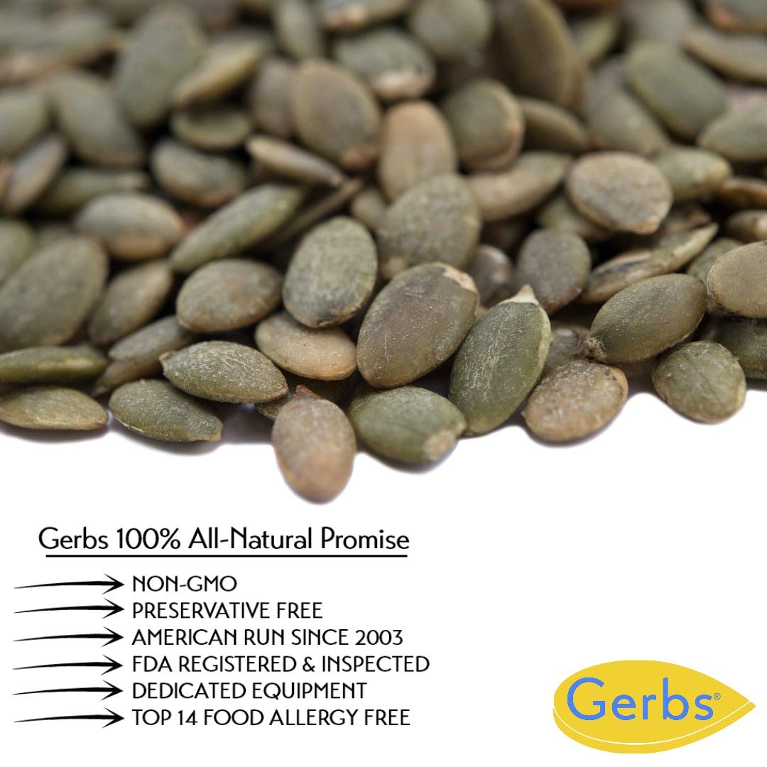 GERBS pepitas espolvoreadas en ensalada ofreciendo crujiente saludable