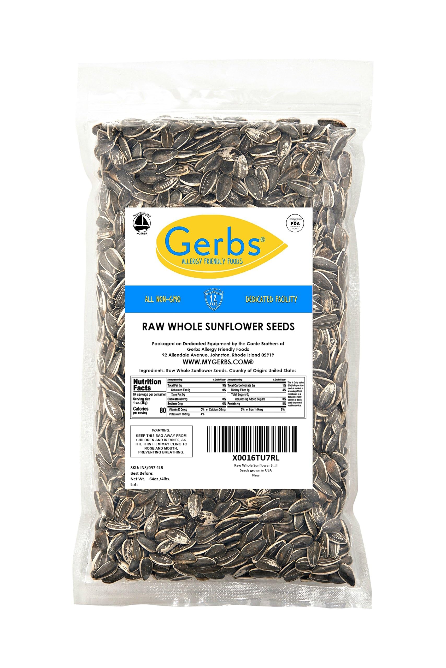 Gerbs primer plano de semillas crudas con textura natural