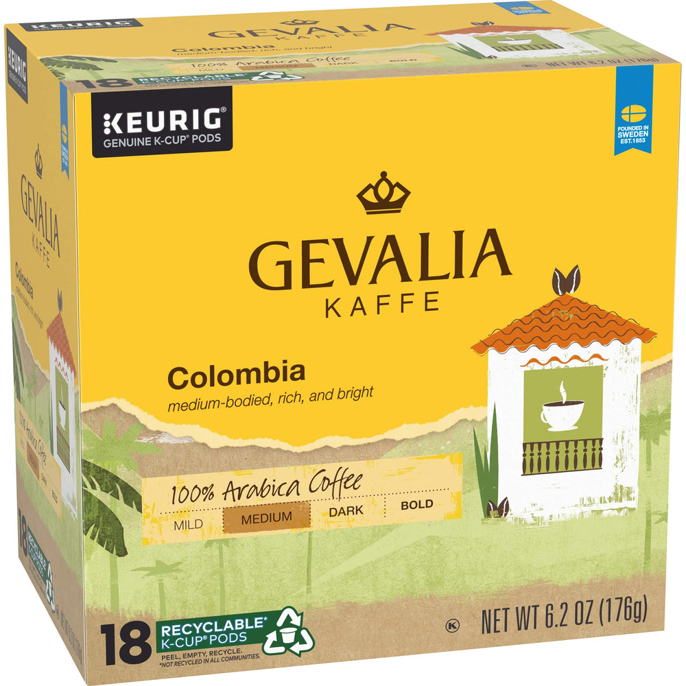 Gevalia taza de café preparada con color brillante y equilibrio de sabor