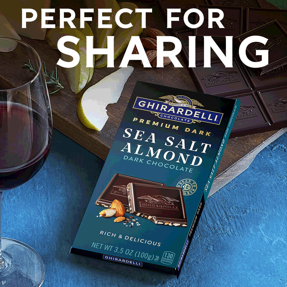 Ghirardelli barras sobre mesa como opción para compartir en reuniones