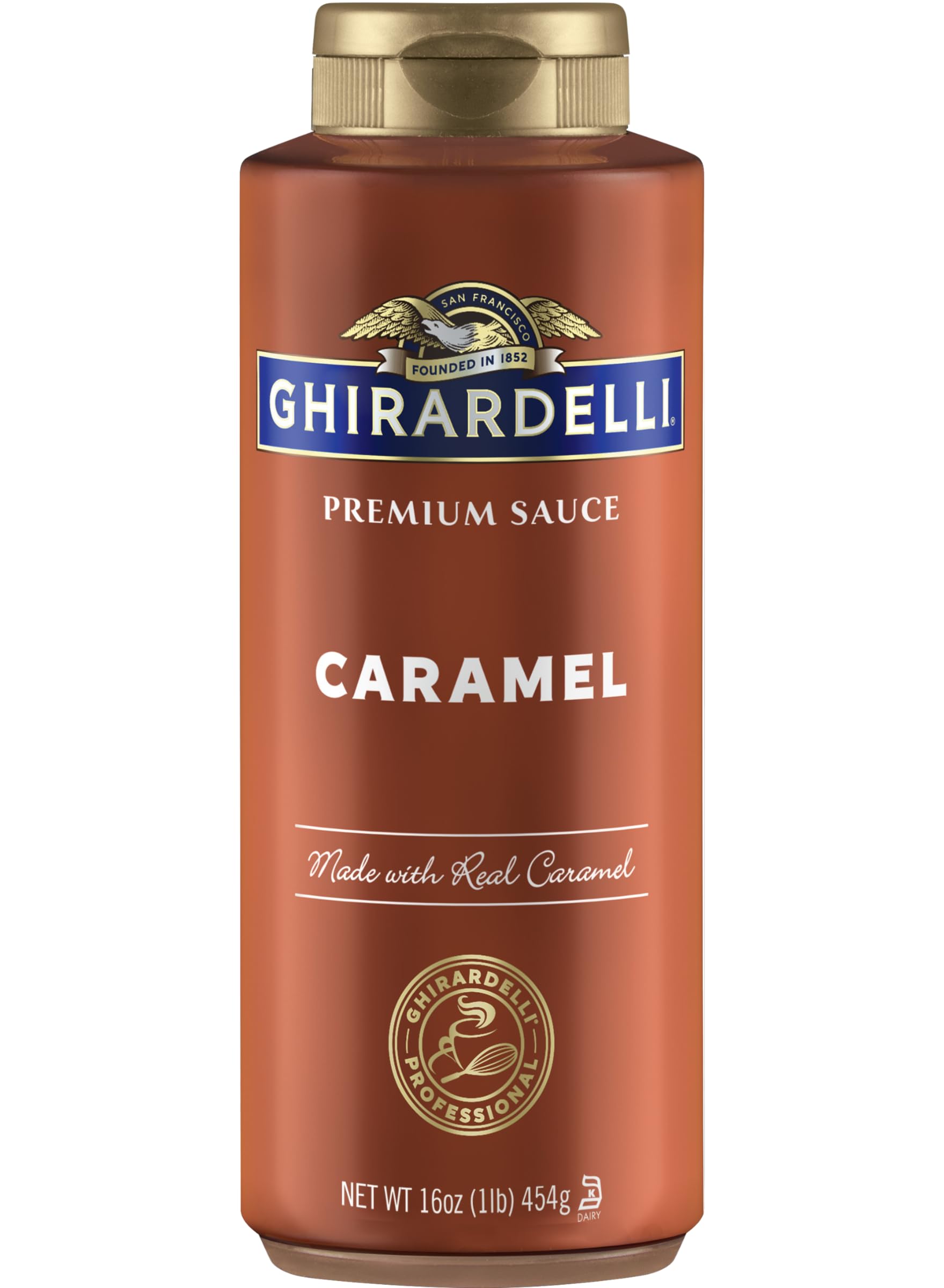 Ghirardelli comparación de tamaño con manos para visualizar escala práctica