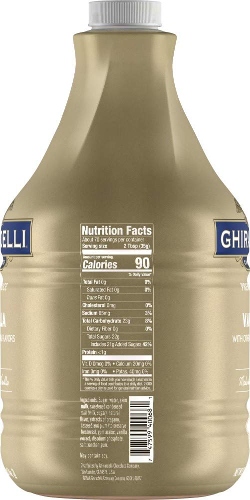 Ghirardelli primer plano de la bomba dosificadora para servicio rápido y sin derrames