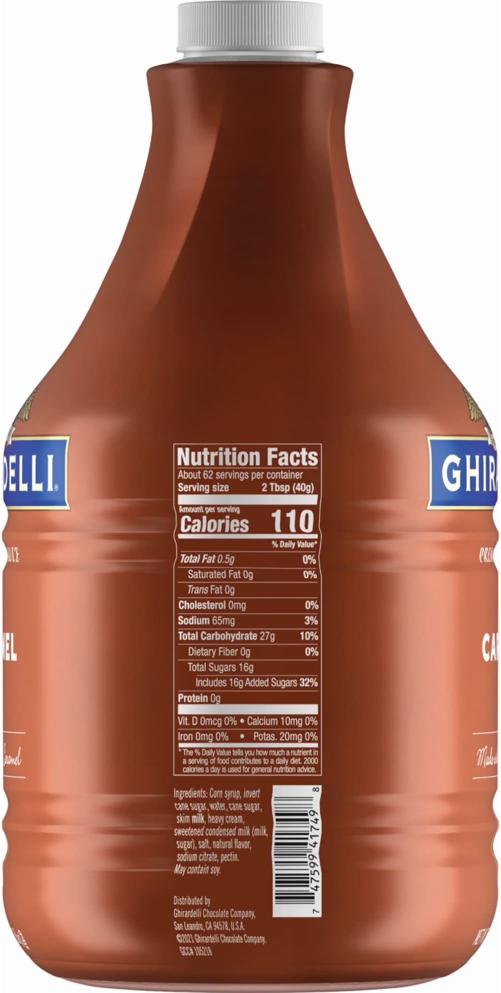 Ghirardelli detalle de la textura cremosa de la salsa para mezcla fácil