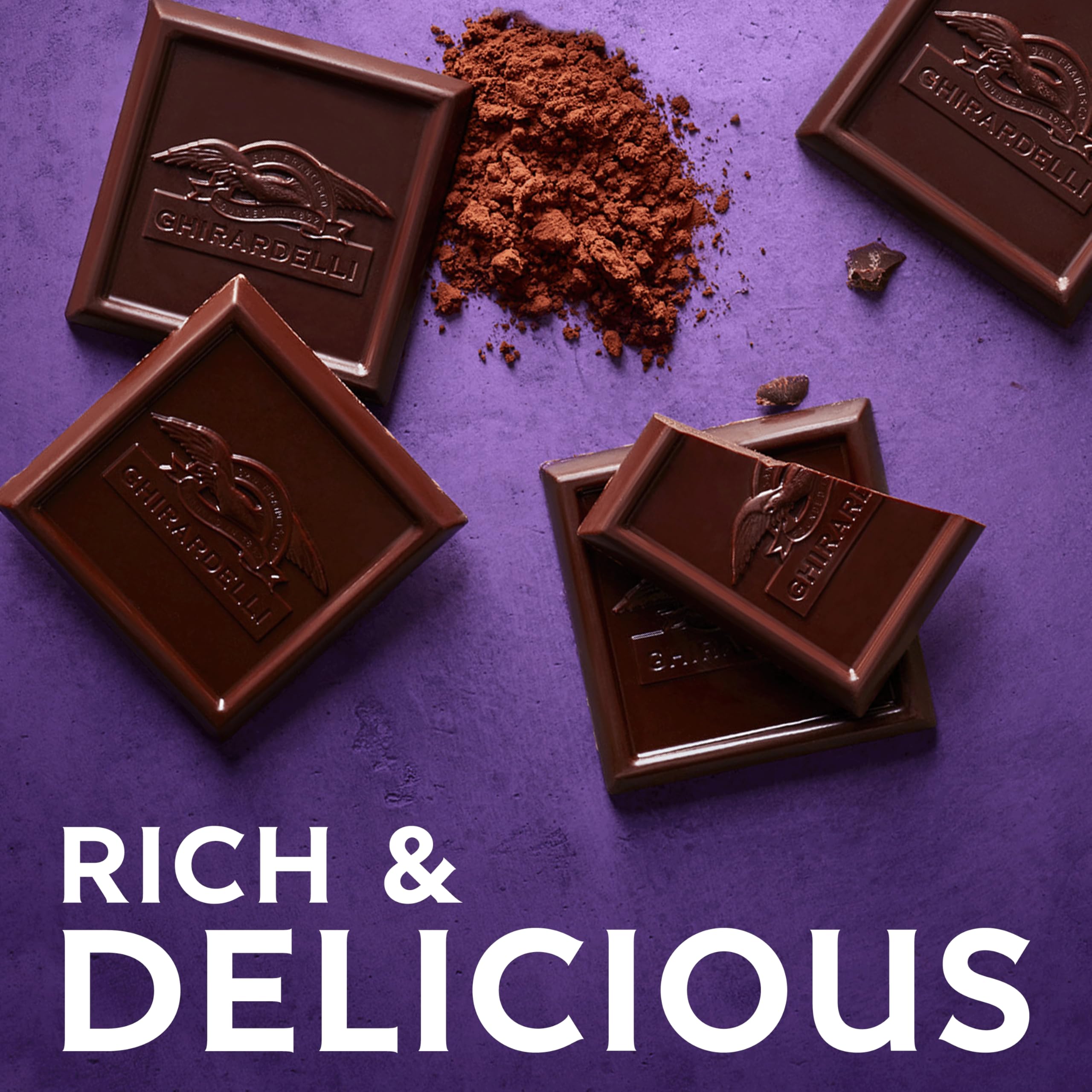 GHIRARDELLI chocolate rallado listo para repostería que facilita incorporarlo en recetas