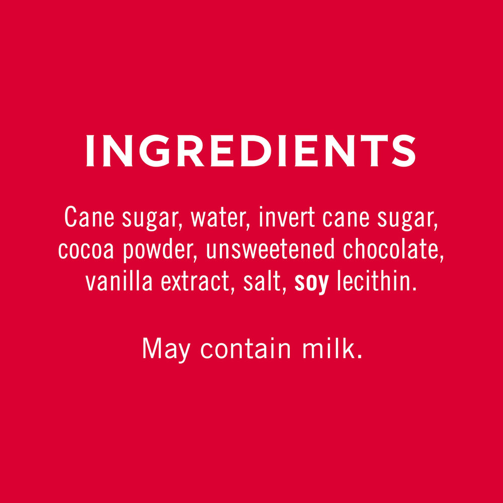 Ghirardelli etiqueta y datos del producto, permite verificar ingredientes y uso