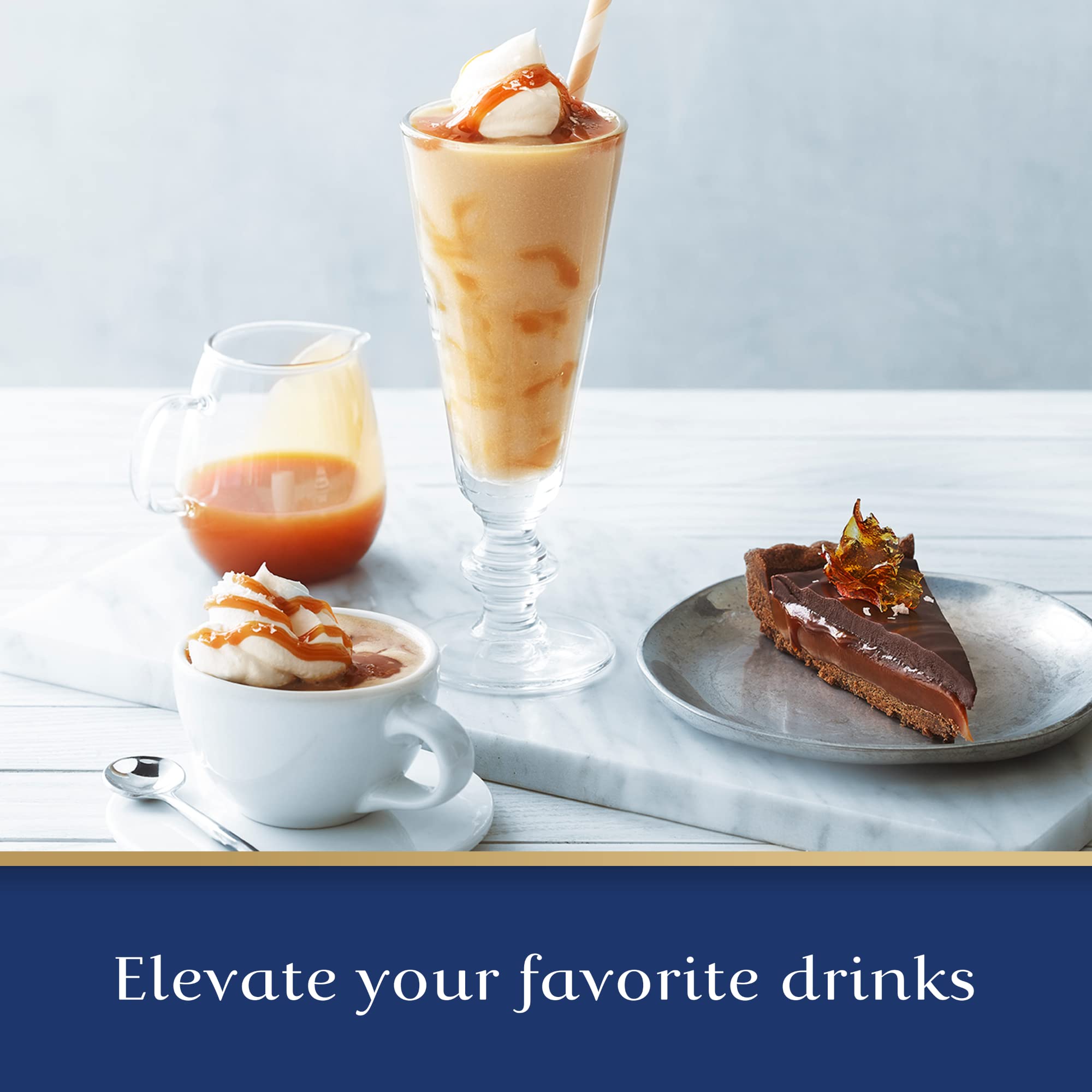 Ghirardelli envase junto a taza para comparar tamaño y rendimiento