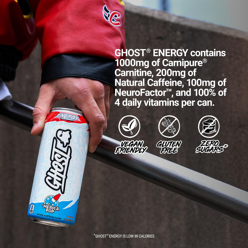 GHOST etiqueta legible con ingredientes claros y dosis transparentes
