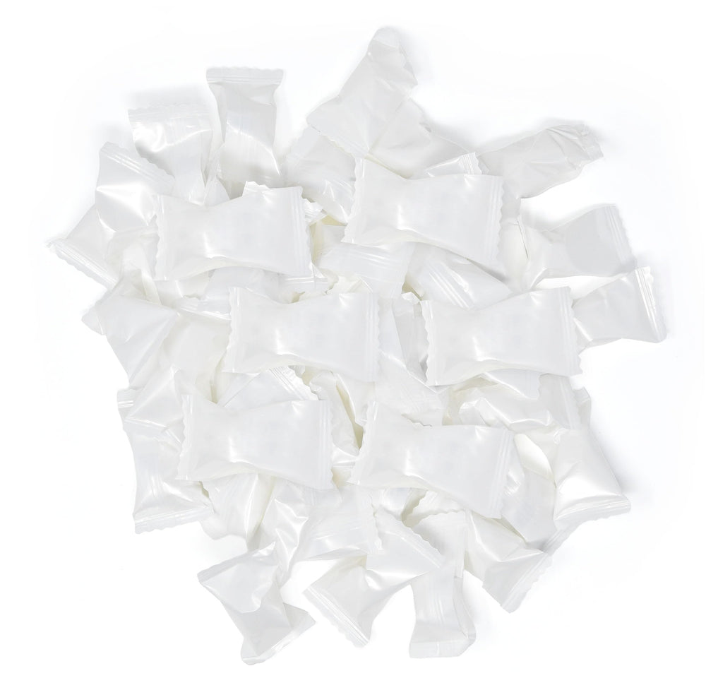 Gift Boutique primer plano de envoltorios blancos preservando frescura