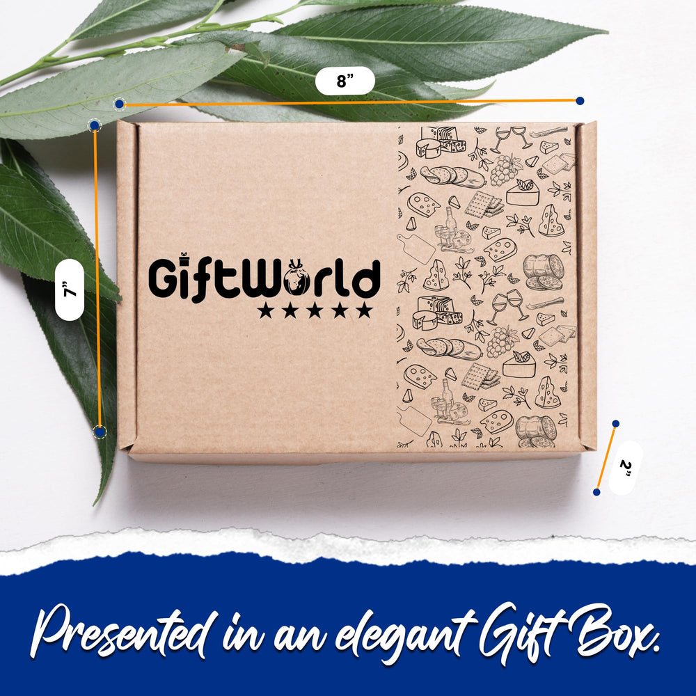 GiftWorld comparación de tamaño con manos para ver contenido y porciones