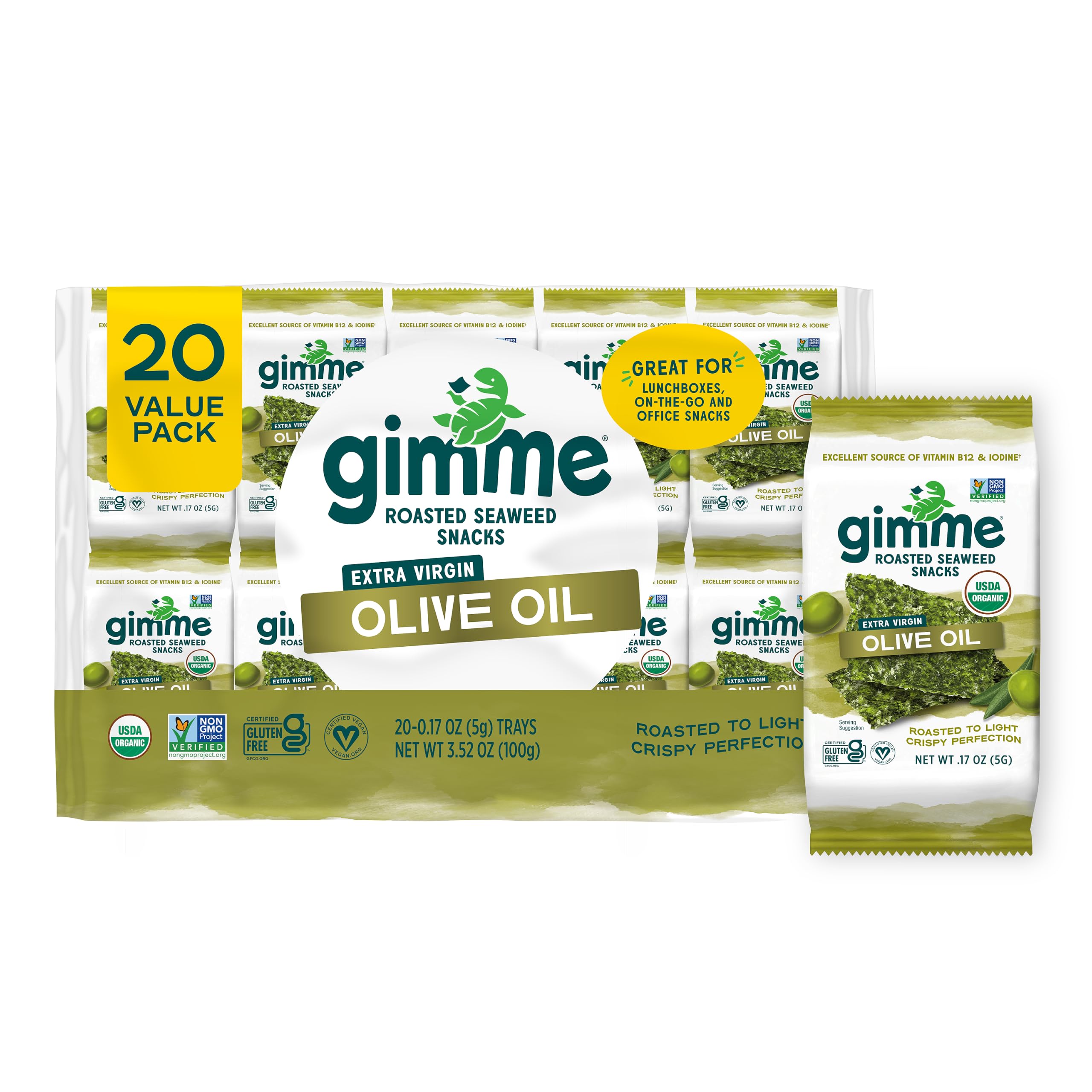gimMe paquete frontal 20 unidades, presenta caja compacta y práctica