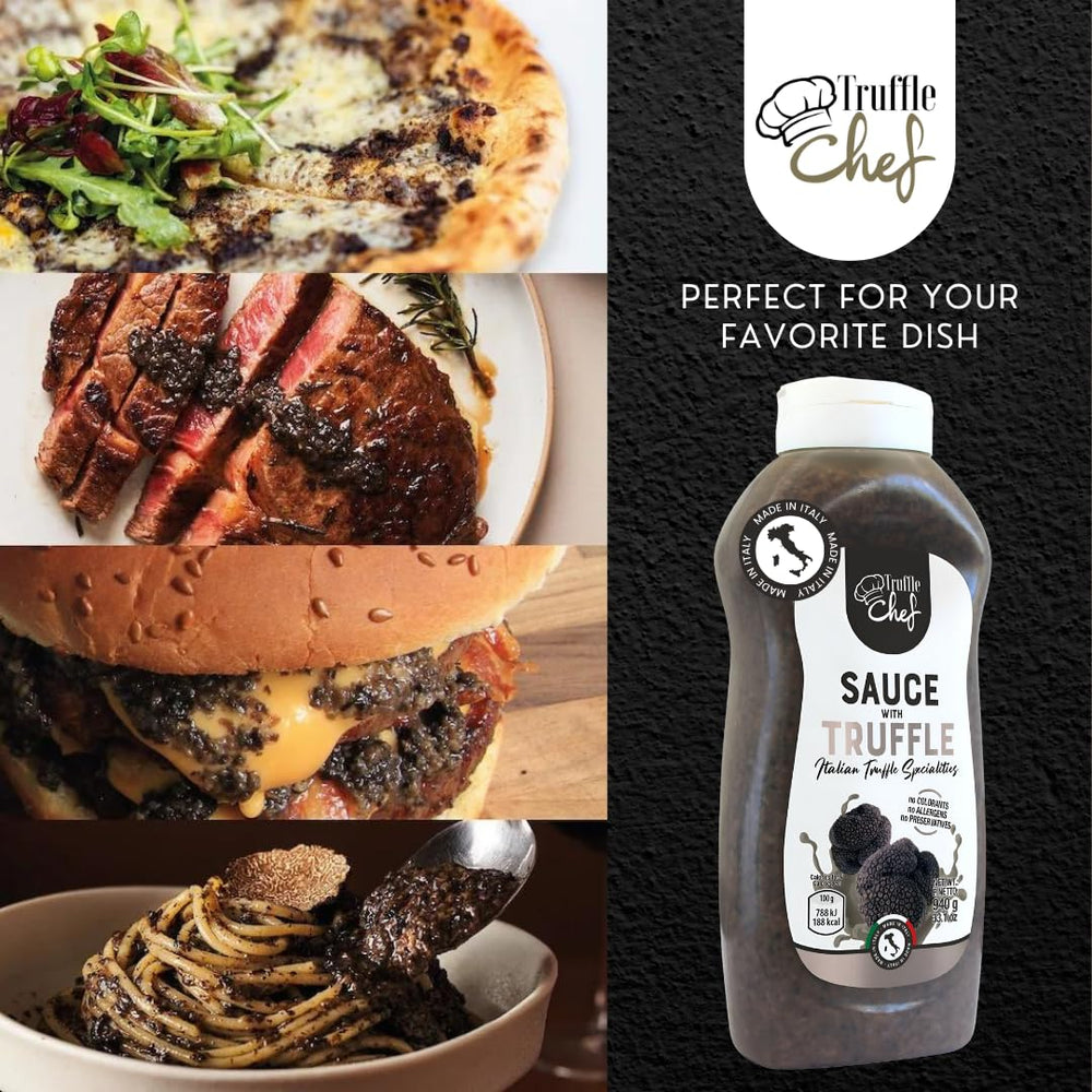 GL TRUFFLE GOURMET LINE sobre bruschetta demostrando uso como aperitivo