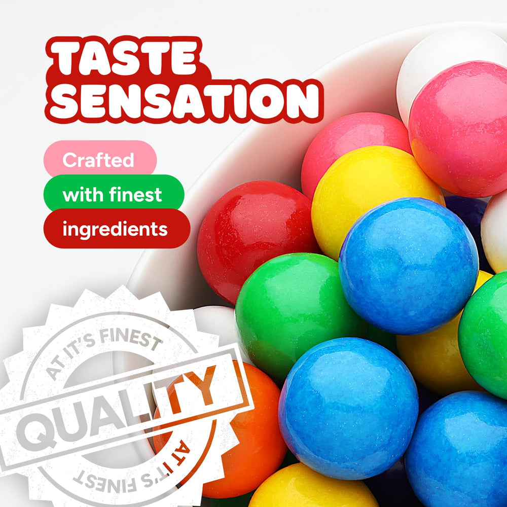 Global Gumball bolsa sellada destacando frescura y almacenamiento seguro