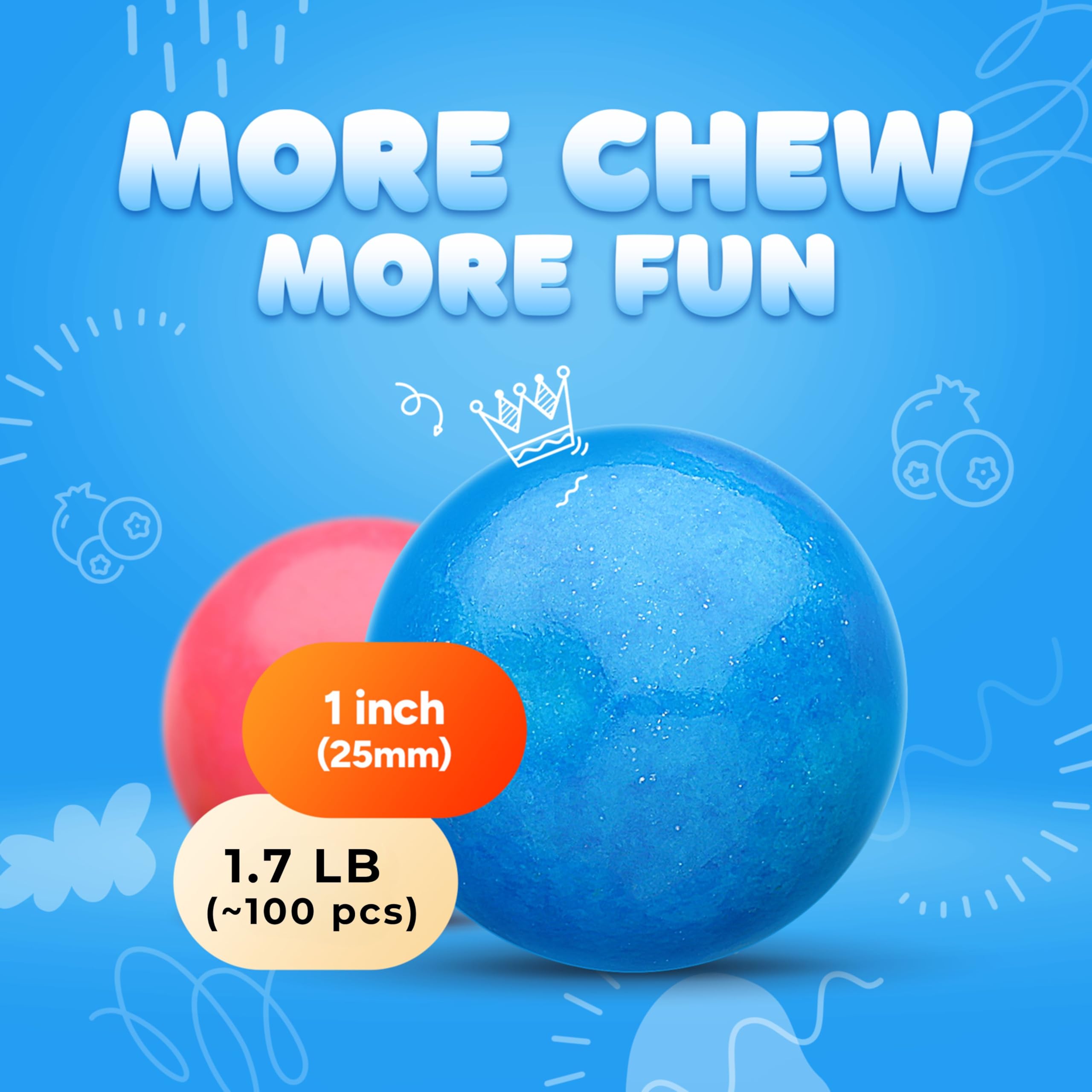 Global Gumball comparación de tamaño con moneda para referencia clara