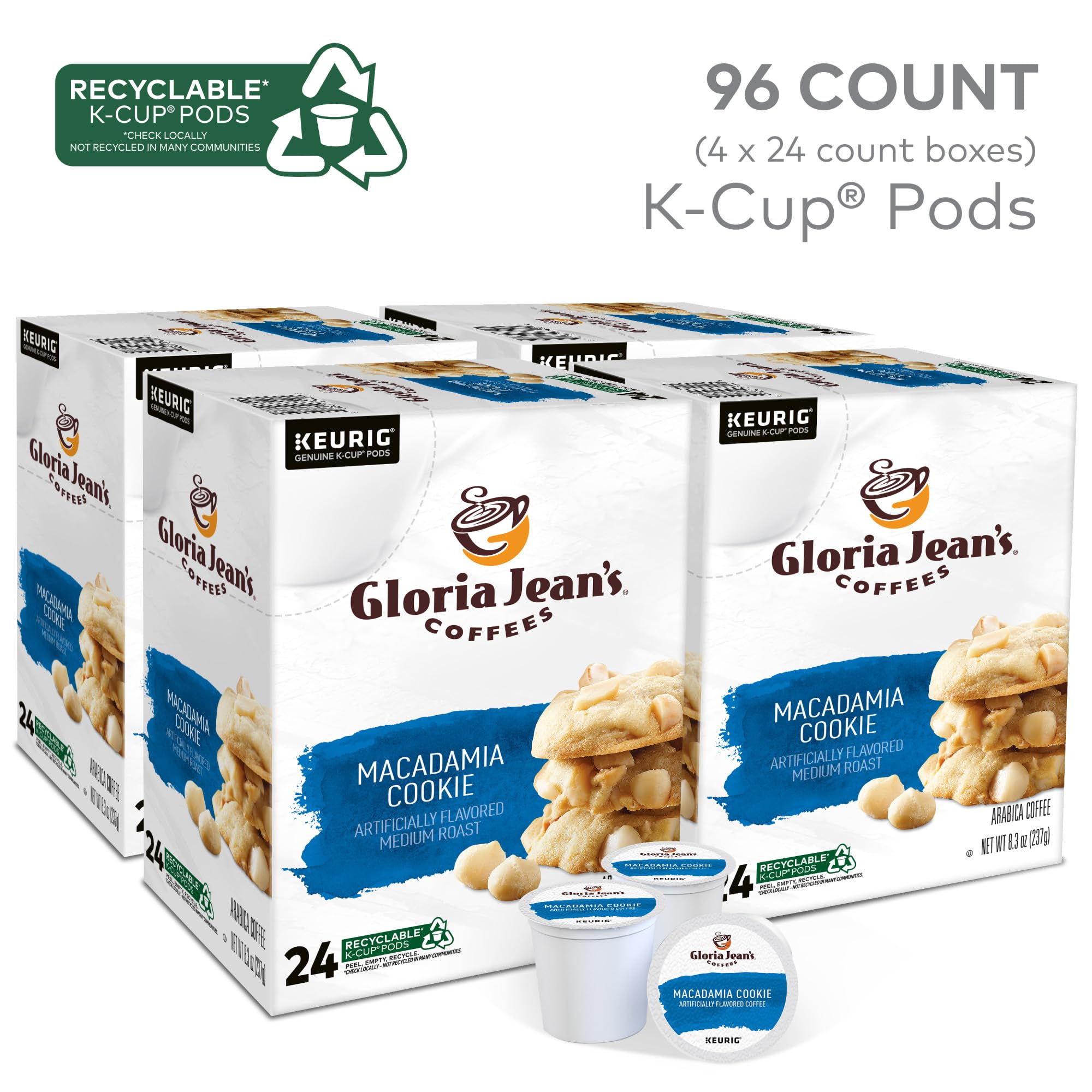 Gloria Jean's cápsula abierta con polvo de café detallando aroma y frescura