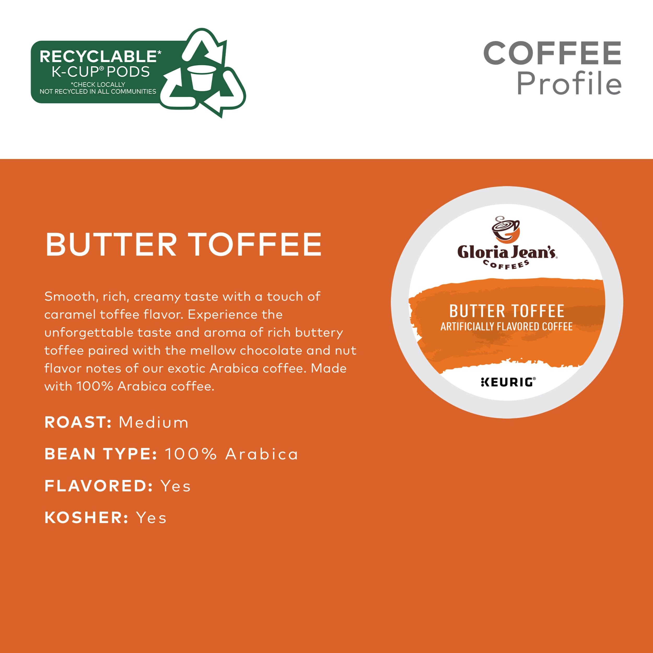 Gloria Jean's etiqueta con certificación kosher y datos del producto visibles