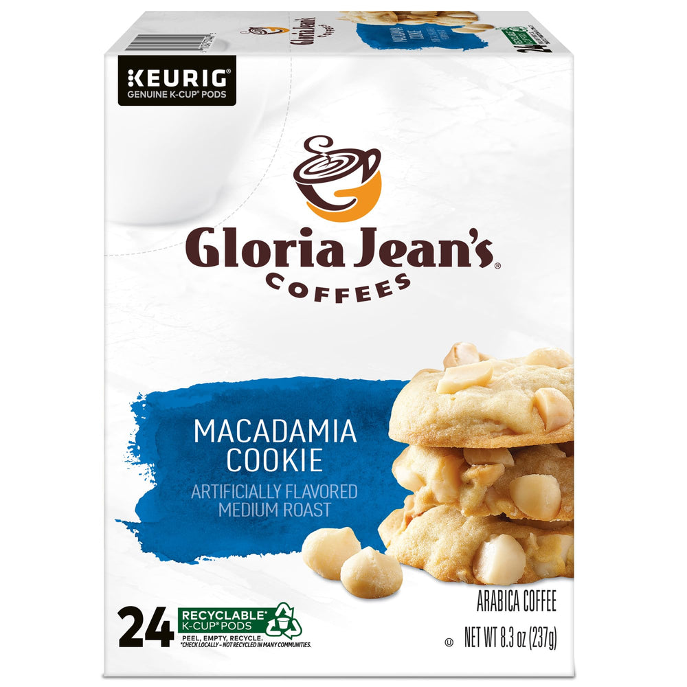 Gloria Jean's enfoque en granos Arábica y origen señalando selección premium