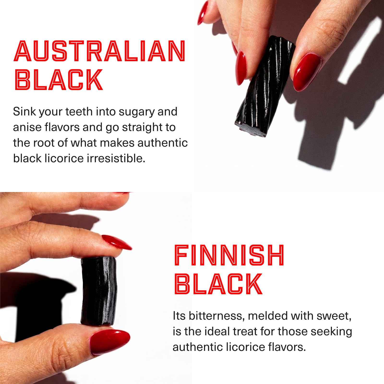 Goat Foods primer plano textura del Australian Black Twist beneficio masticable