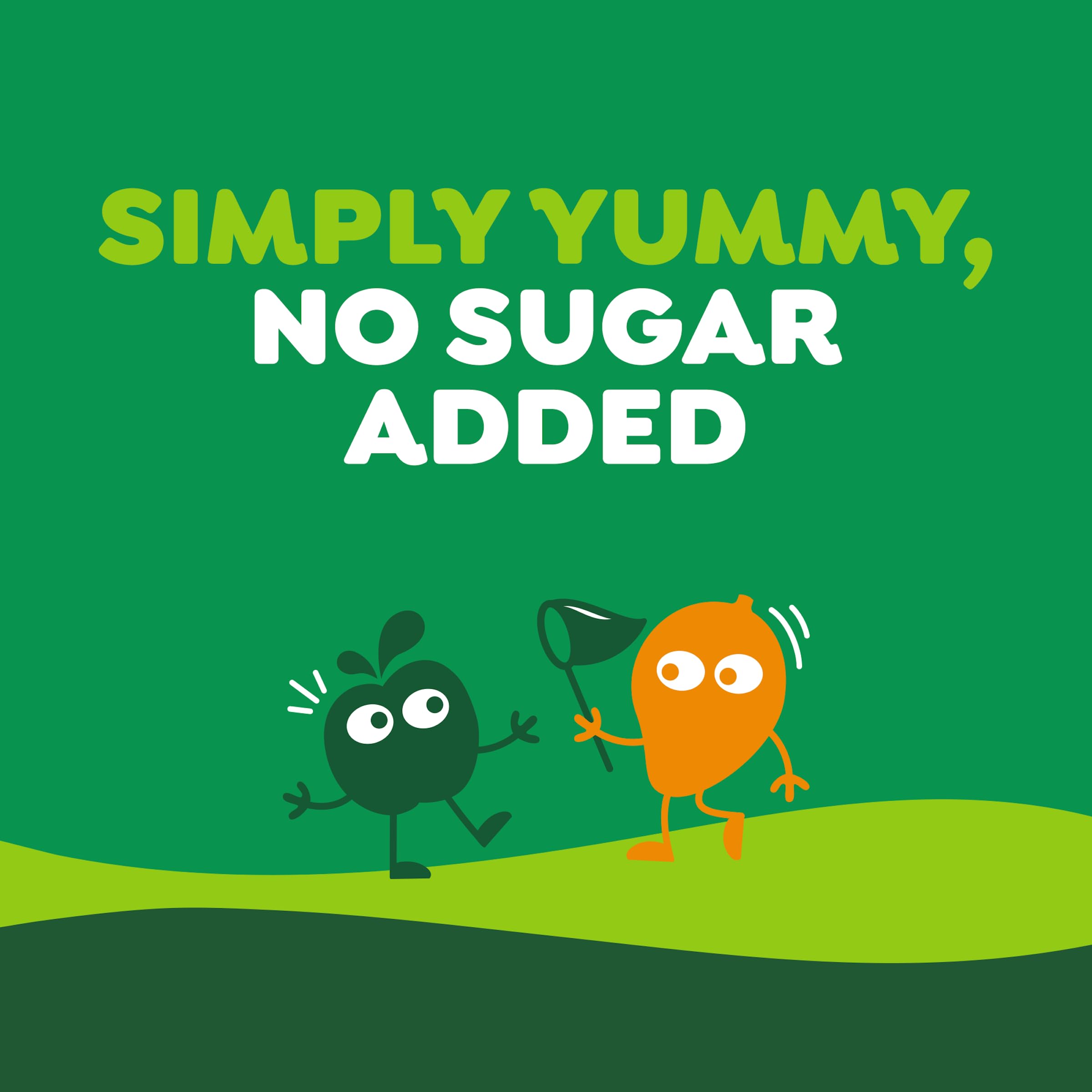 GoGo squeeZ pouch abierto con puré visible, listo para comer