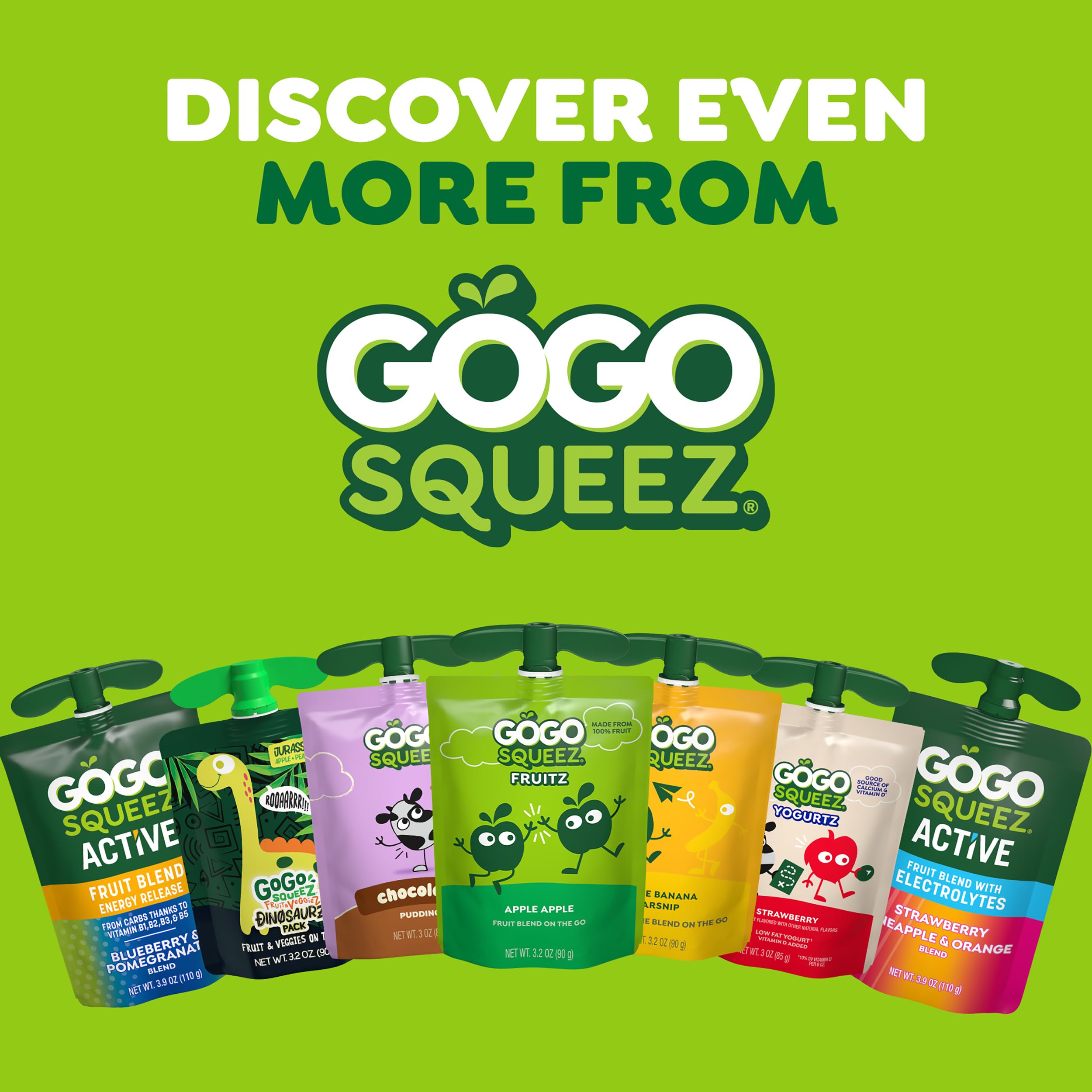 GoGo squeeZ dos sabores distintos para variedad de paladares