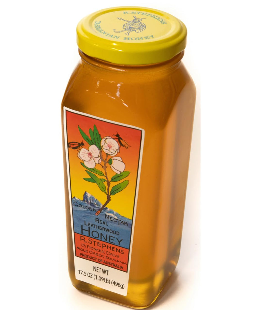 Golden Nectar Honey textura en cuchara mostrando fluidez y brillo natural