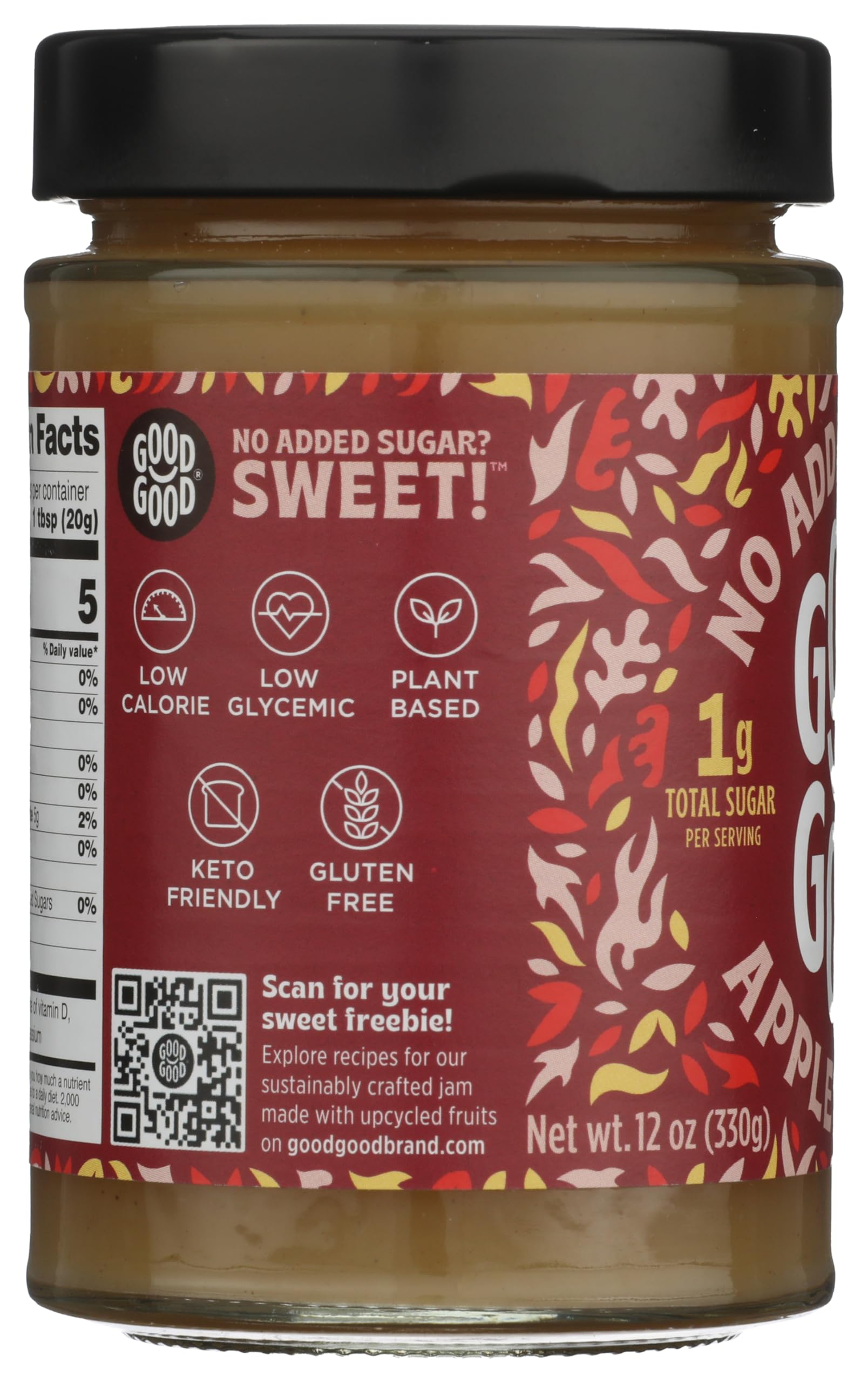 Good Good etiqueta detallada con ingredientes y notas de canela