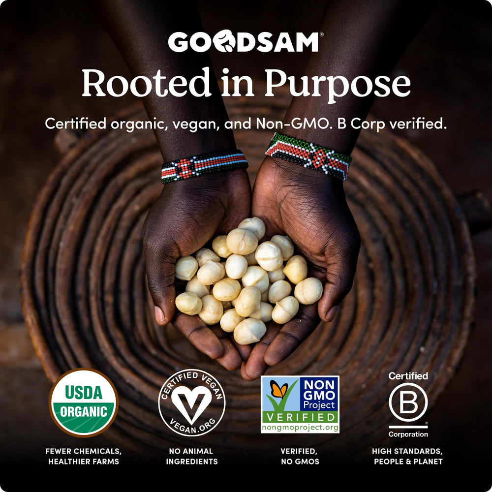 GoodSAM bolsa en cocina con ingredientes, inspirando uso en recetas diarias