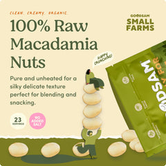 GoodSAM macadamias en mano como snack, conveniencia y energía inmediata