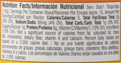 Goya frasco abierto con pasta visible para evaluar textura y consistencia