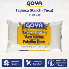 Goya textura fina de harina de yuca, facilidad para mezclar