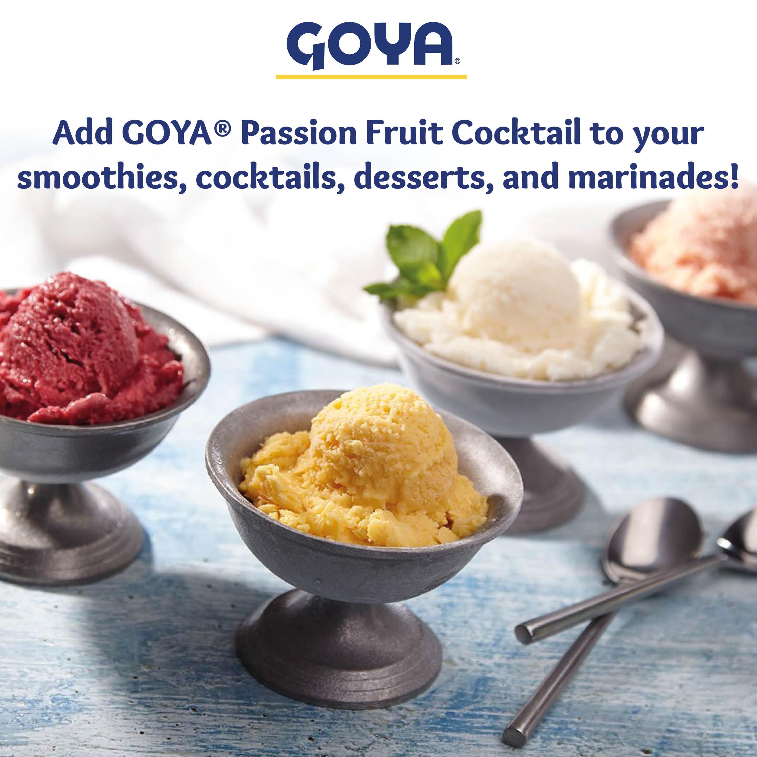 Goya etiqueta nutricional destacando vitamina C y datos del producto
