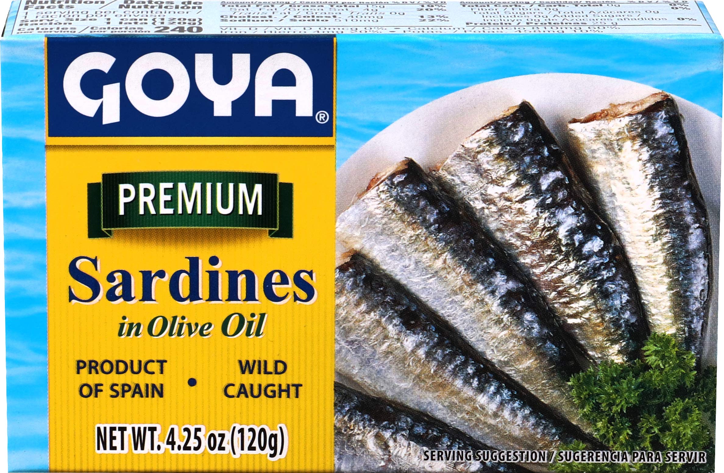 Goya sardinas lata abierta con aceite de oliva listo para consumir