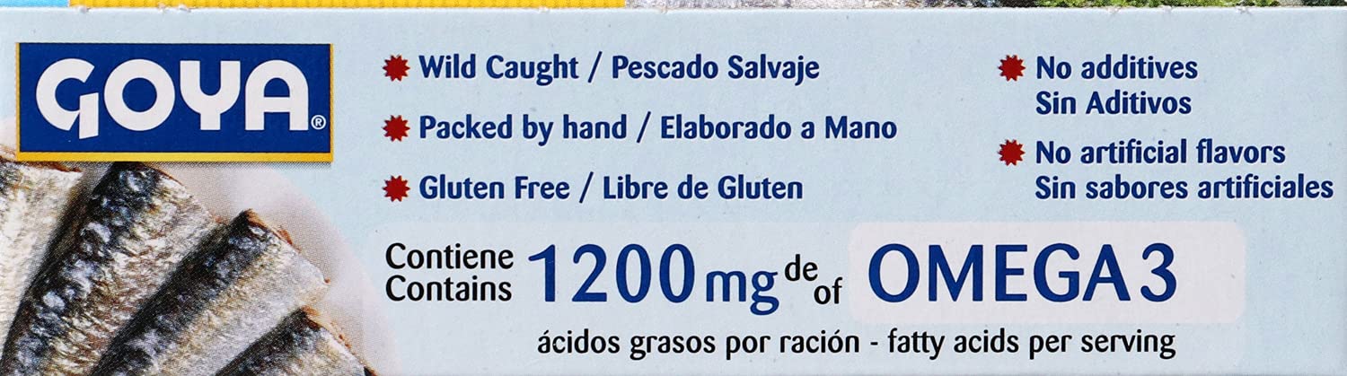 Goya sardinas pack de 25 latas apiladas ahorro y almacenamiento