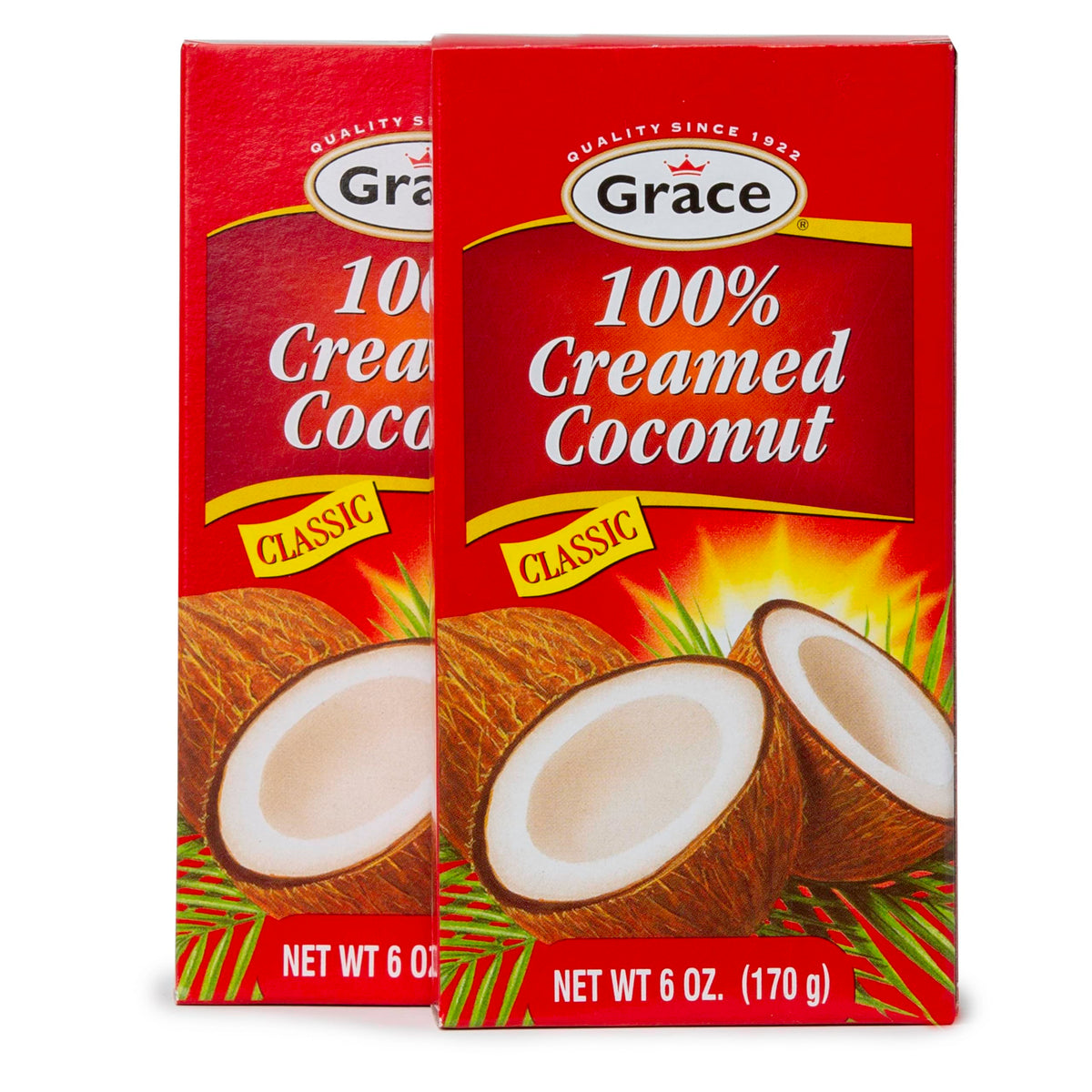 Grace crema de coco vista frontal del envase mostrando el formato sin aditivos