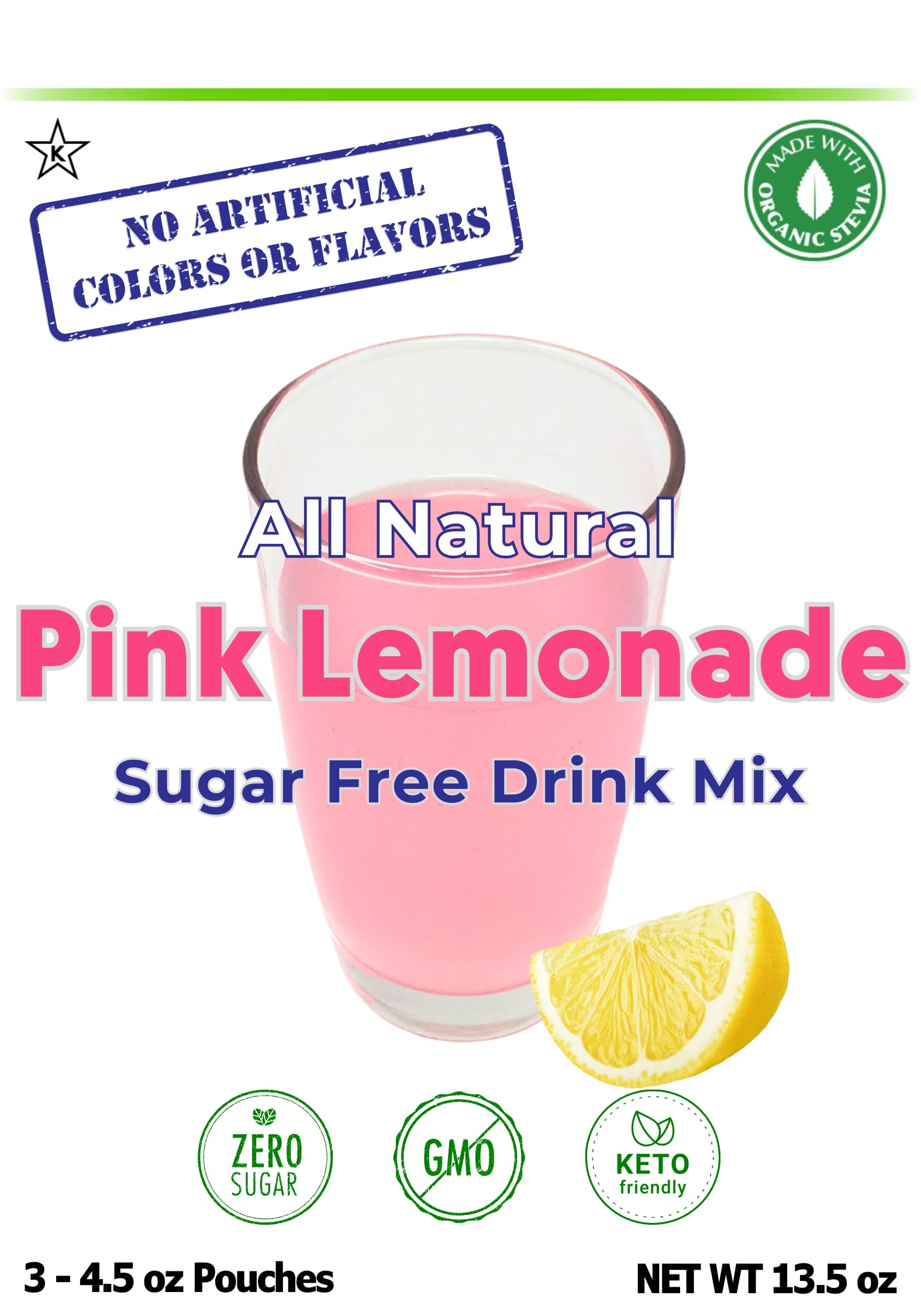 GramZero vaso preparado con limonada rosa refrescante listo para beber
