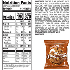Grandma's galletas en mano para comparar escala y porción práctica