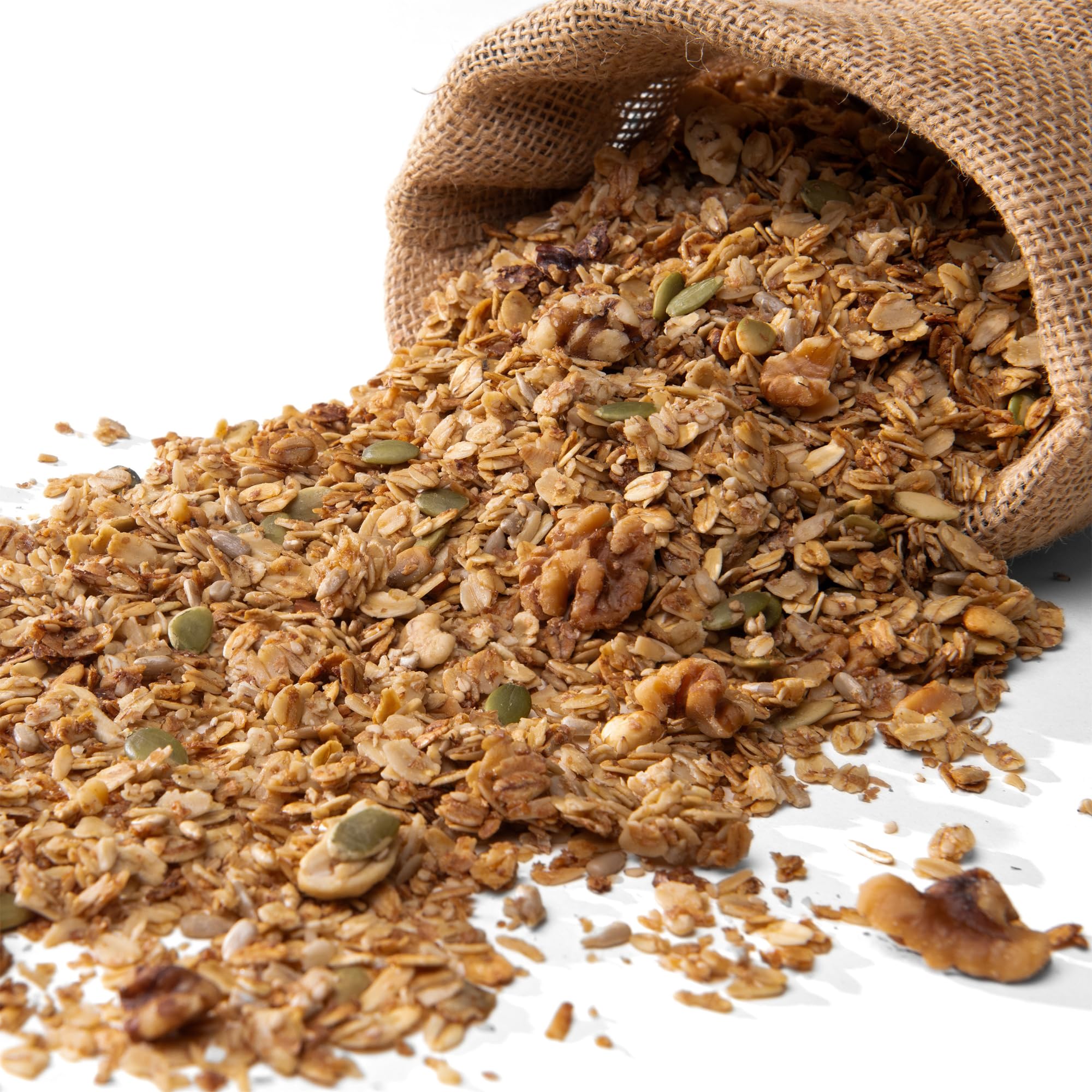 Grandy Organics frente del empaque mostrando 10 lb y beneficios del producto