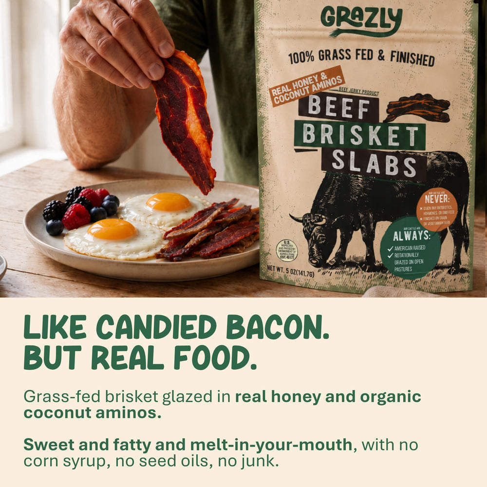 Grazly brisket servido sobre ensalada, añade proteína sabrosa