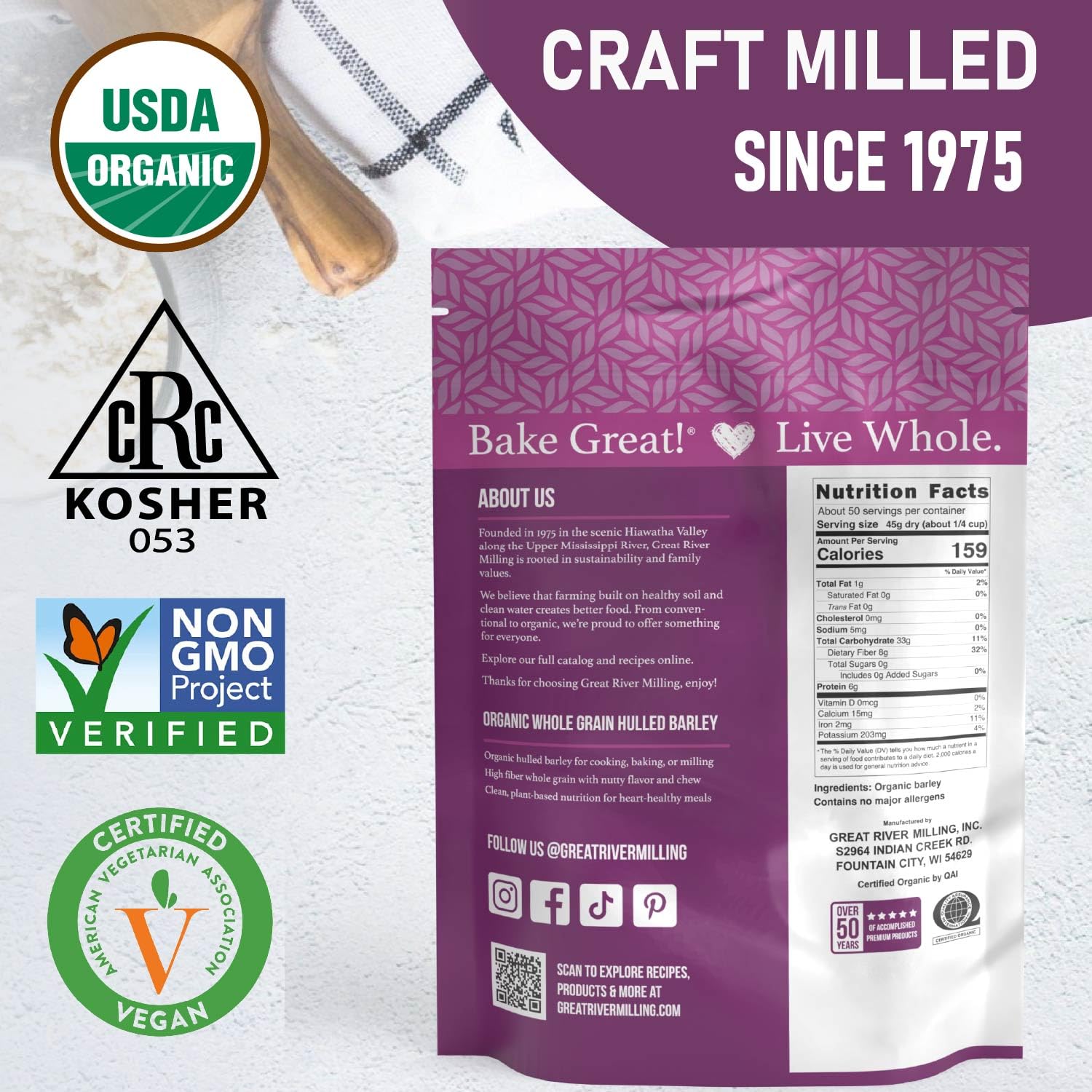 Great River Milling chef usando cebada en cocina profesional, ingrediente versátil