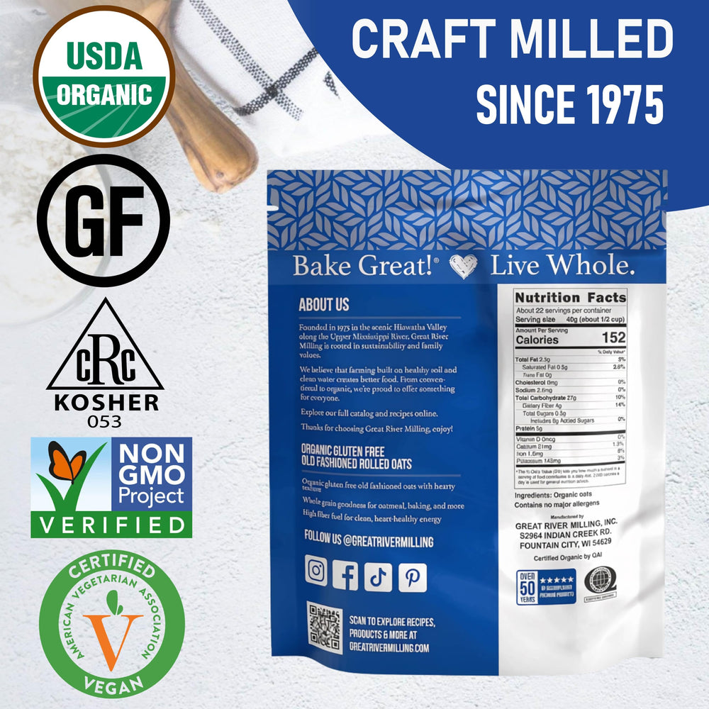 Great River Milling desayuno familiar con avena mostrando uso cotidiano