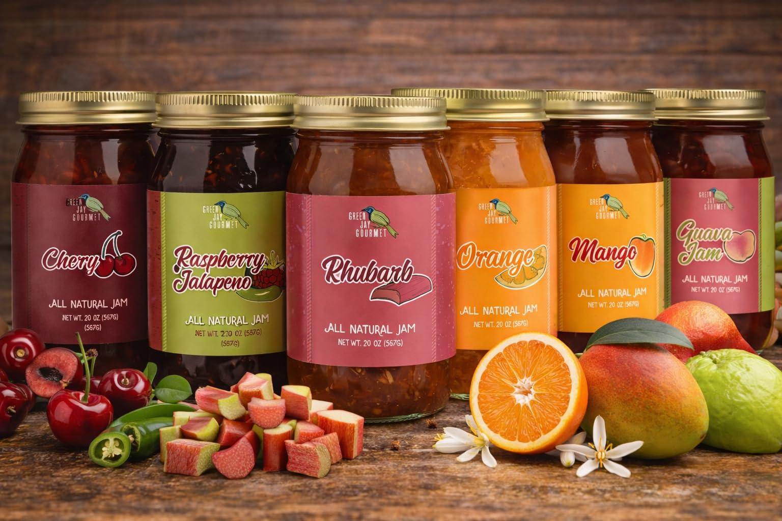 Green Jay Gourmet servida en tabla de quesos, contraste dulce-salado ideal